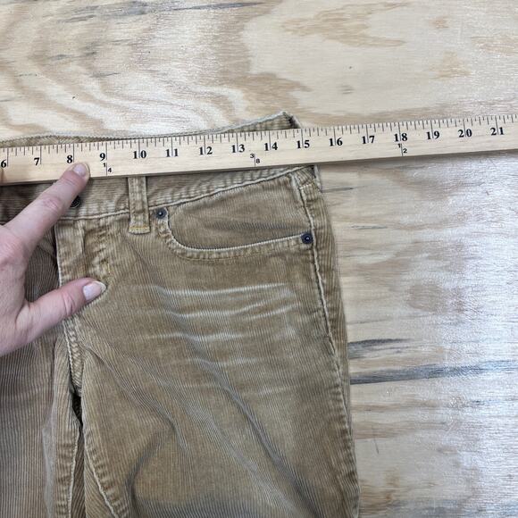 VTG Y2K Abercrombie & Fitch Corduroy Pants Womens 0 Beige Low Rise Boot Flare - Picture 10 of 13
